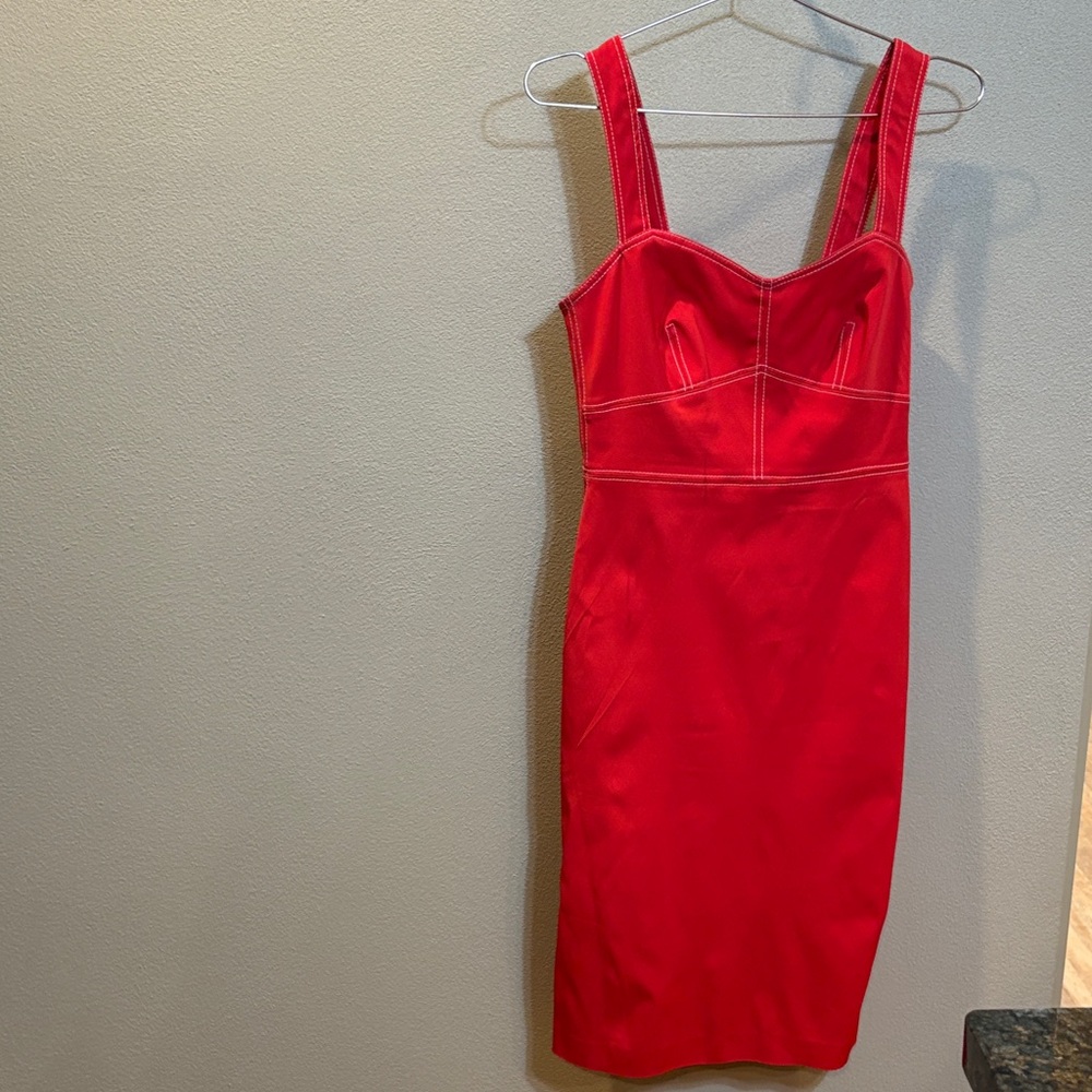 J. Crew Vibrant Red Midi Dress